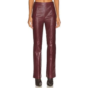 Superdown Marisol Flare Pants in Oxblood Faux Leather REVOLVE NWT L